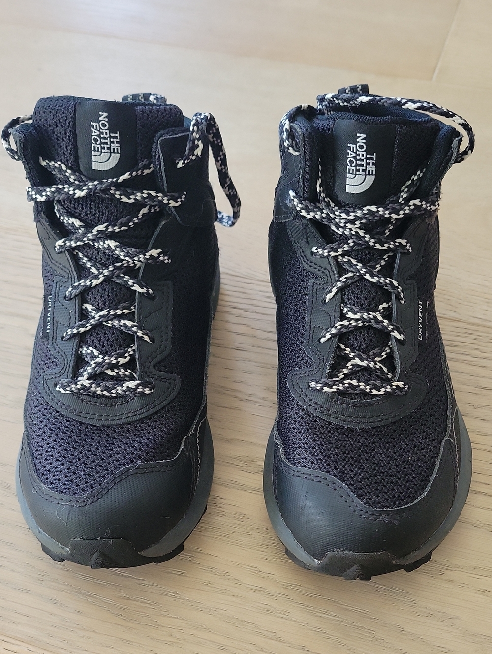 The North Face Black Mesh Trail Boots with Contrast Laces
